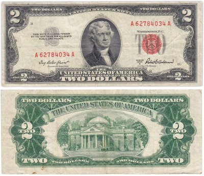 купить США 2 доллара 1953 series 1953A (Pick 380a)