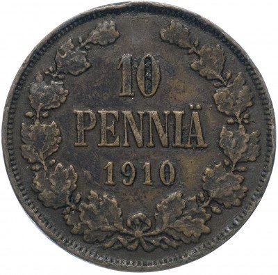 купить 10 пенни 1910, монета для Финляндии