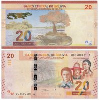 купить Боливия 20 боливиано 2018 (Pick 249a)