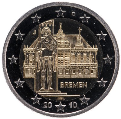 купить Германия 2 евро 2010 J "Федеральные земли Германии: Бремен"