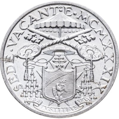 купить Ватикан 5 лир (lire) 1939 "Вакантный престол"