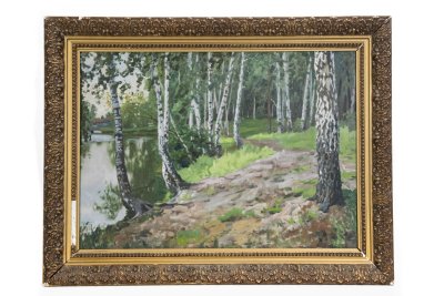 купить Картина "Захарово", художник В.Р. Алексеев, холст, масло, в раме, Российская Федерация, 2003 г.