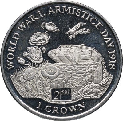 купить Остров Мэн 1 крона (crown) 1999 "80 лет Дню перемирия"