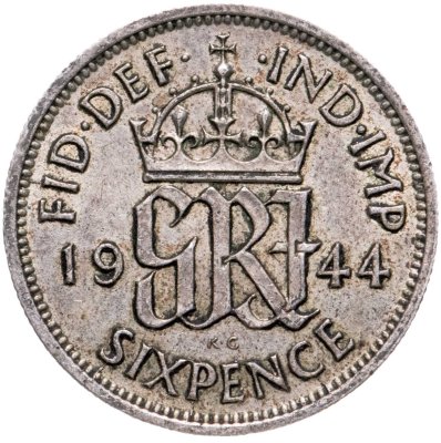 купить Великобритания 6 пенсов (pence) 1944