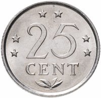 купить Нидерландские Антильские острова 25 центов (cents) 1970-1985