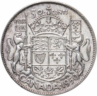 купить Канада 50 центов (cents) 1950