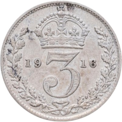купить Великобритания 3 пенса (pence) 1916