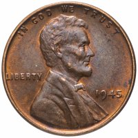 Купить США 1 цент 1945 без обозначения монетного двора