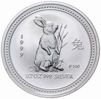 Купить Австралия 50 центов 1999 "Китайский гороскоп - Год кролика"