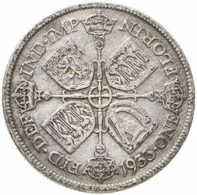 купить Великобритания 2 шиллинга (флорин, shillings) 1933