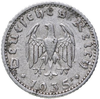 купить Германия 50 рейхспфеннигов 1935, знак монетного двора: "E" - Мульденхюттен