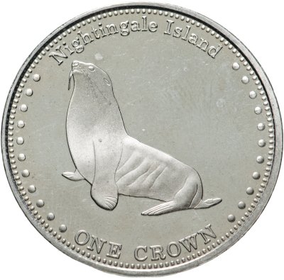 купить Тристан-да-Кунья 1 крона (crown) 2011 "Субтропический морской котик (остров Найтингейл)"