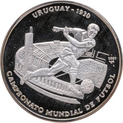 купить Куба 10 песо (pesos) 2001 Чемпионы мира по футболу 1930 - Уругвай