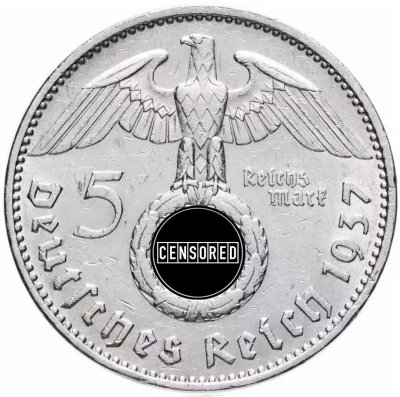 купить Германия (Третий Рейх) 5 рейхсмарок (reichsmark) 1937 A