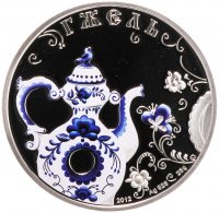 купить Острова Кука 5 долларов 2012 "Русские народные промыслы - Гжель" в футляре, с сертификатом