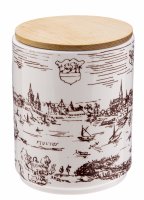 купить Чашка чайная с крышкой, фарфор, деколь, дерево, мануфактура "Hertwig&Co", Германия, 1968-1990 гг.