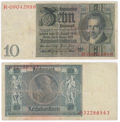 купить Германия 10 рейхсмарок 1929