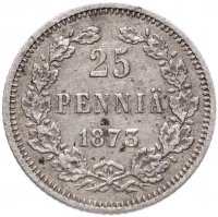 купить 25 пенни 1873 S, монета для Финляндии