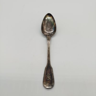 купить Ложка столовая с монограммой, металл, серебрение, Christofle, Франция, 1935-1983 гг.