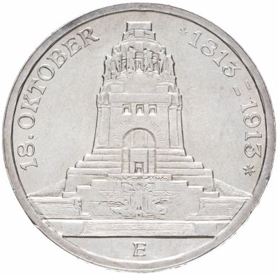 купить Германская Империя 3 марки (mark) 1913 "100 лет Битве народов"