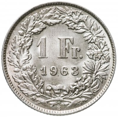 купить Швейцария 1 франк (franc) 1963