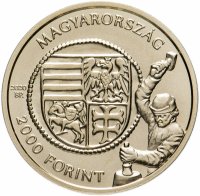 Купить Венгрия 2000 форинтов 2020 год Золотой флорин короля Владислава I