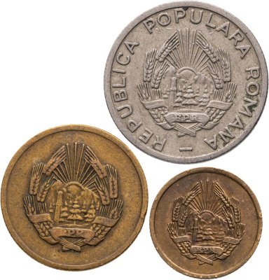 купить Румыния набор 1, 5 и 25 банов 1952