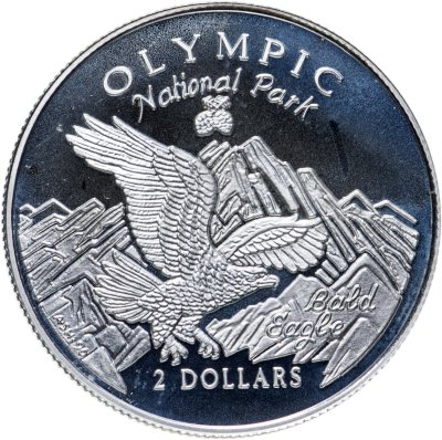 купить Острова Кука 2 доллара (dollars) 1996 Национальные парки США - Национальный парк Олимпик