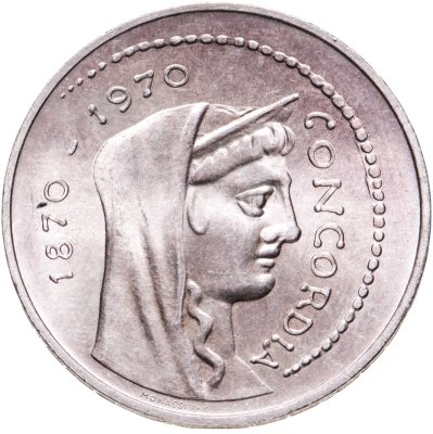 купить Италия 1000 лир 1970 "100 лет Риму как столице Италии"