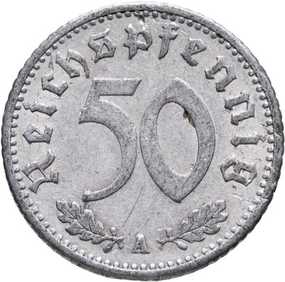 купить Германия, Третий рейх 50 рейхспфеннигов 1935, знак монетного двора "A" — Берлин