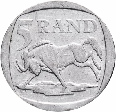 купить ЮАР 5 рандов (рэндов, rand) 1996-2000, случайная дата