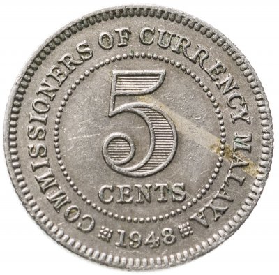 купить Малайя 5 центов (cents) 1948