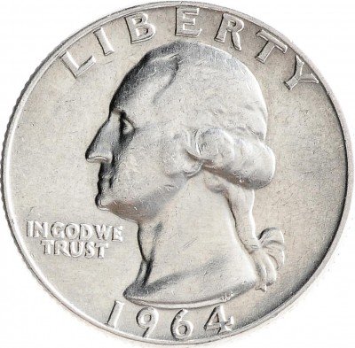 купить США 25 центов (квотер) 1964