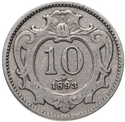 купить Австрия 10 геллеров (heller) 1893