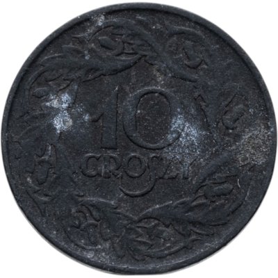 купить Польша 10 грошей (groszy) 1923 Цинк /не магнетик/