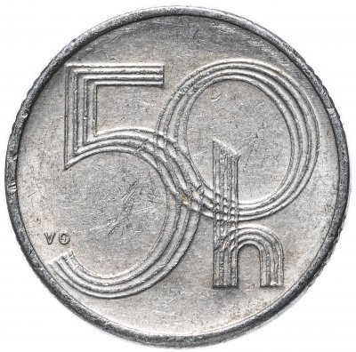 купить Чехия 50 геллеров (haleru) 1993-2008, случайная дата