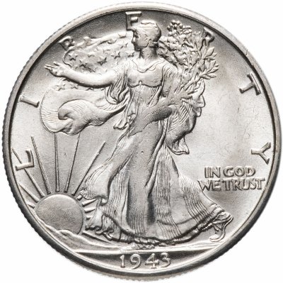 купить США 50 центов (1/2 доллара, half dollar) 1943 S "Walking Liberty"