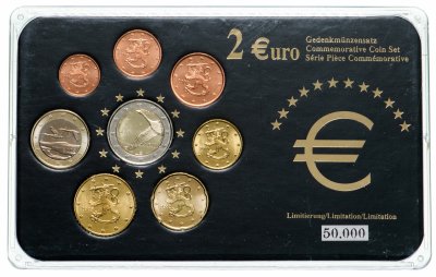купить Финляндия набор из 8 монет евро 2001-2011, в футляре