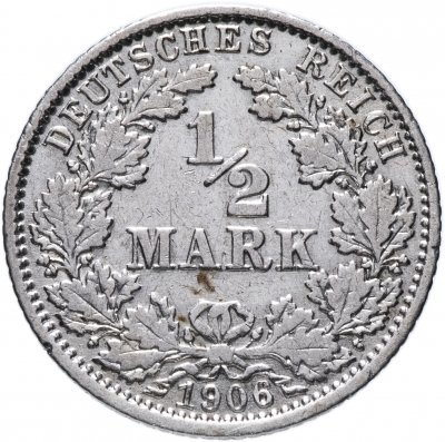 купить Германия, Германская империя 1/2 марки 1906 G