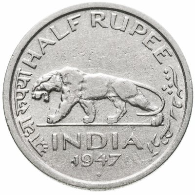 купить Британская Индия 1/2 рупии (rupee) 1947