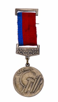 купить Знак нагрудный "6 республиканская художественная выставка "Советская Россия"" на подвесе, сплав металла, СССР, 1980 г.