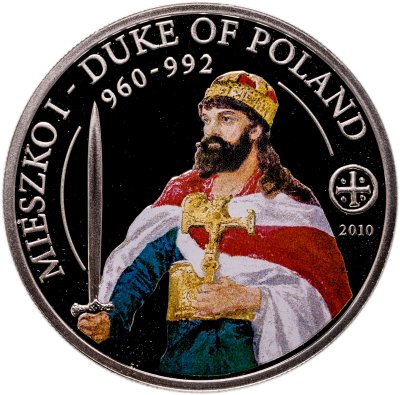 купить Палау 2 доллара 2010 « Герцог польский Мешко I» с сертификатом