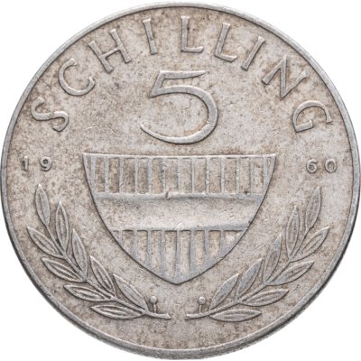 купить Австрия 5 шиллингов (shillings) 1960