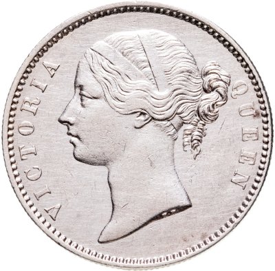 купить Индия (Британская) 1 рупия (rupee) 1840 "VICTORIA QUEEN" по бокам головы