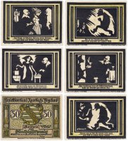 купить Германия (Саксония: Глаухау) набор из 6 нотгельдов 1921 (436.1М/B1)