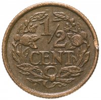 купить Нидерланды 1/2 цента (cent) 1936