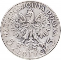 купить Польша 5 злотых 1934 Королева Ядвига