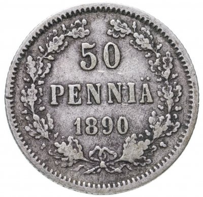 купить 50 пенни 1890 L, монета для Финляндии
