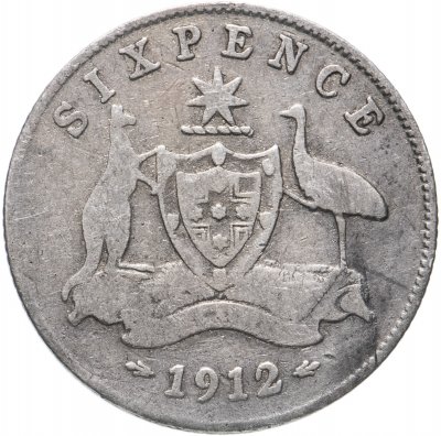 купить Австралия 6 пенсов (sixpence) 1912