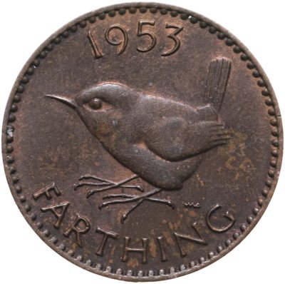 купить Великобритания 1 фартинг (farthing) 1953